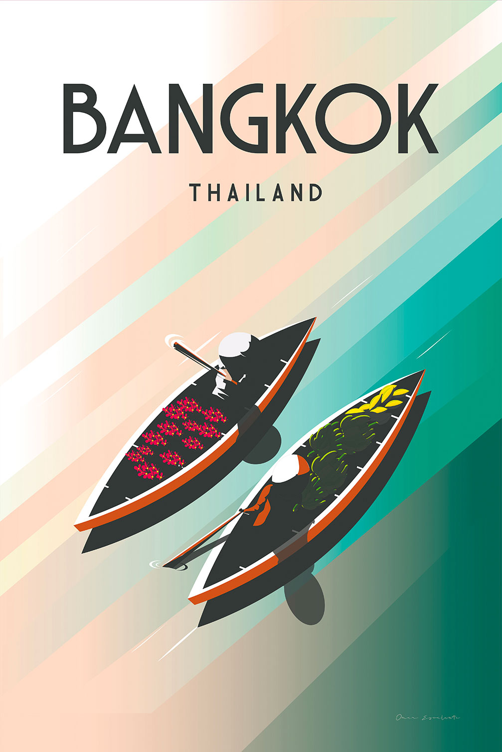 Tableau de voyage Bangkok Thailand, HEXOA