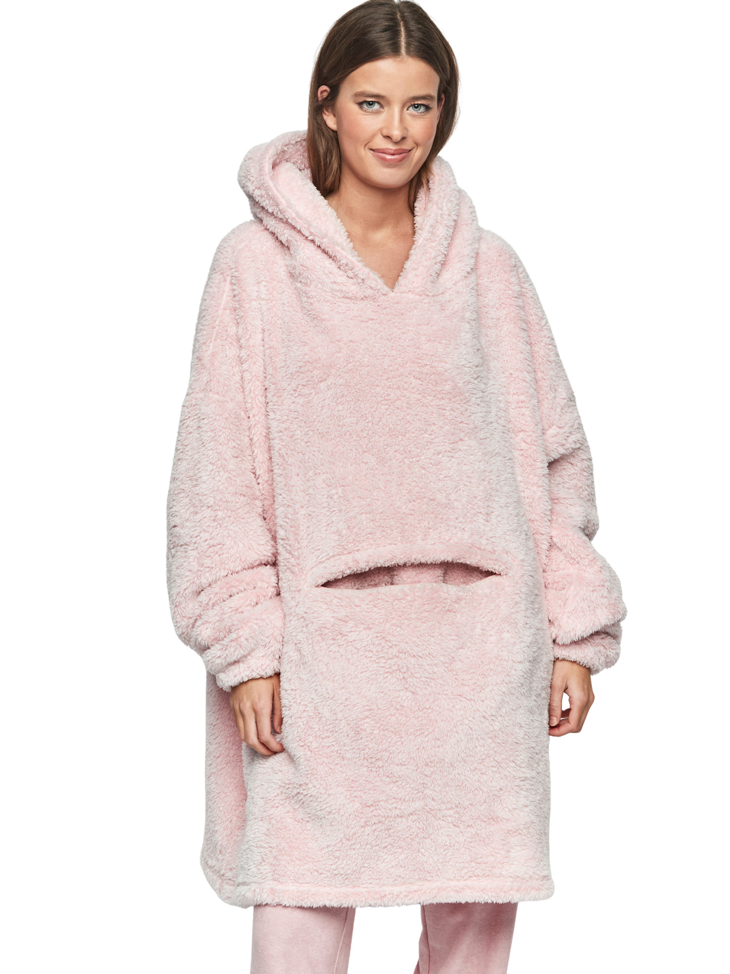 Ensemble sweatshirt poncho à capuche et coussin PC1, SELMARK