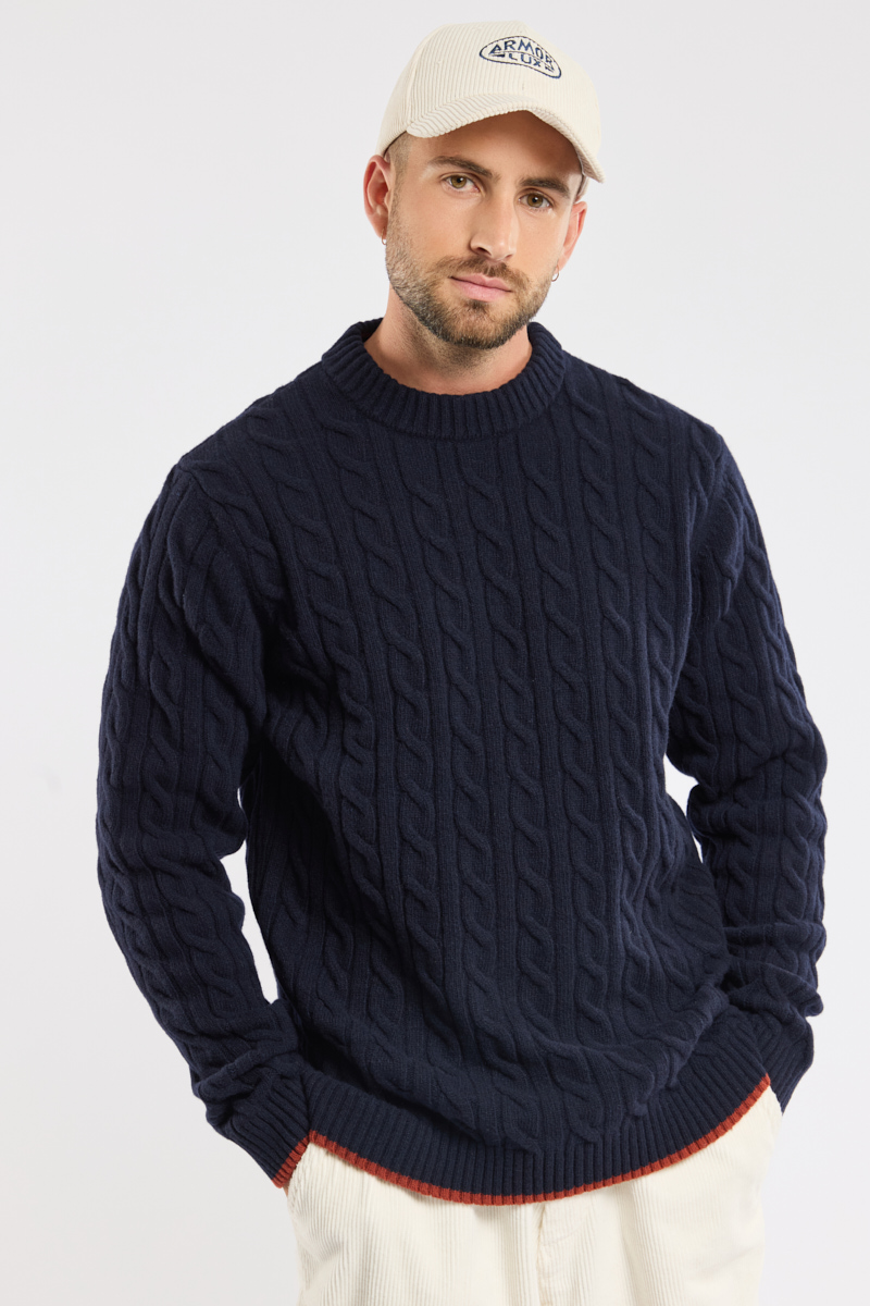 Pull torsadé en laine BERAC, GUY DE BERAC