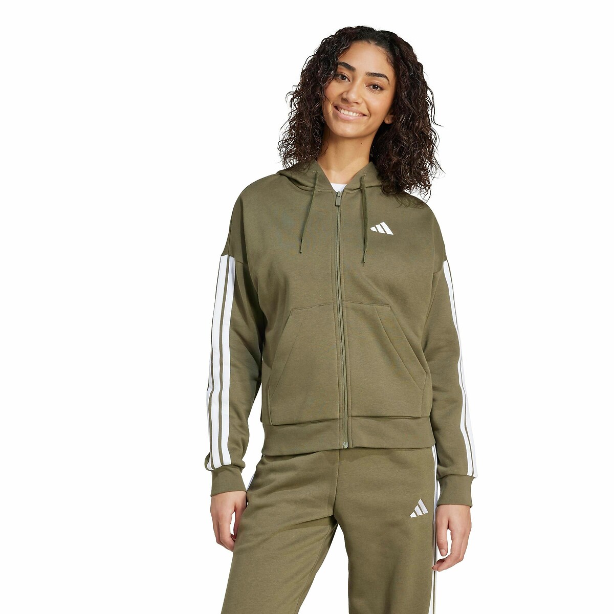 Casaco com fecho e capuz, ESSENTIALS LINEAR, ADIDAS SPORTSWEAR