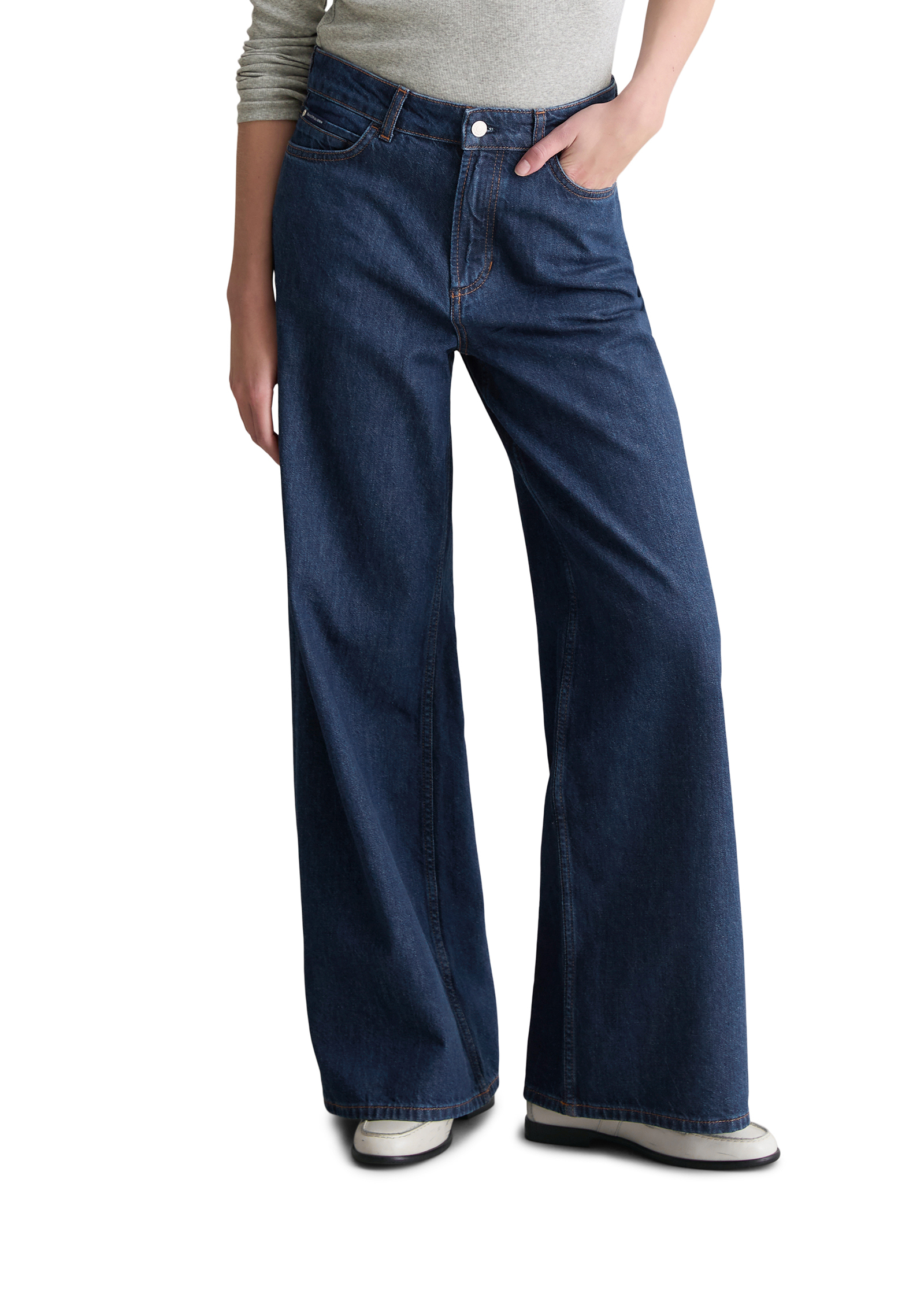 Jeans modèle Anjo large en denim rigide sans élasthanne, MARC O’POLO DENIM