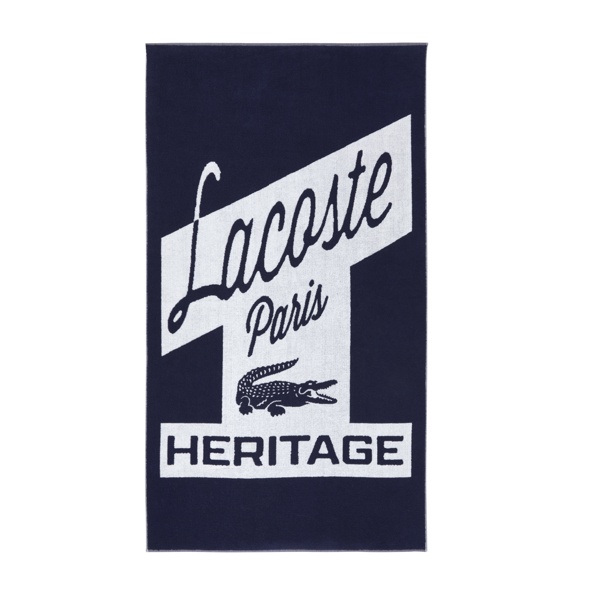Serviette de plage en coton, L RÉTRO, LACOSTE HOME