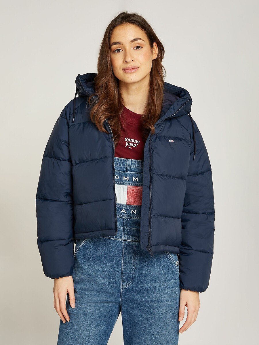 Vail Short Padded Puffer Jacket with Hood, TOMMY JEANS