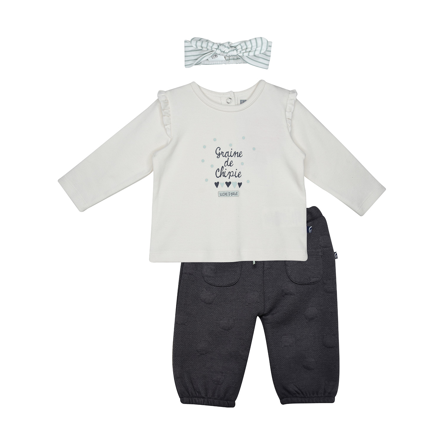 Ensemble tshirt pantalon bandeau pina maille, SUCRE D'ORGE