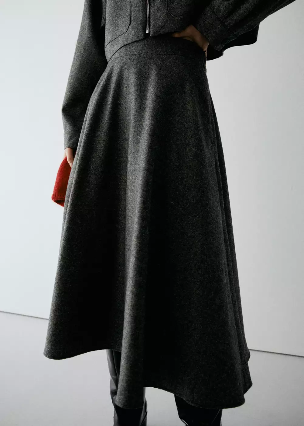 Jupe midi évasée, MANGO