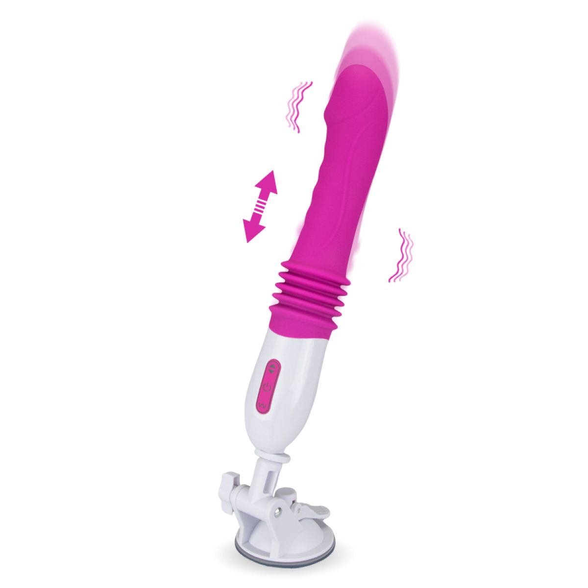 Vibromasseur Vibro Puissant Gode De Luxe Va Et Vient Automatique à Ventouse Violet Love And 