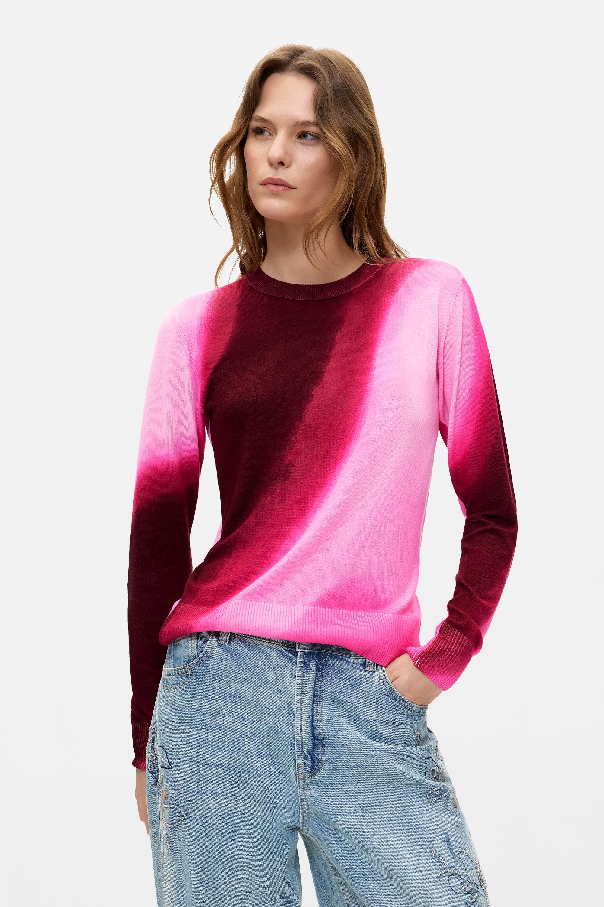 Pull en maille fine dégradé, DESIGUAL
