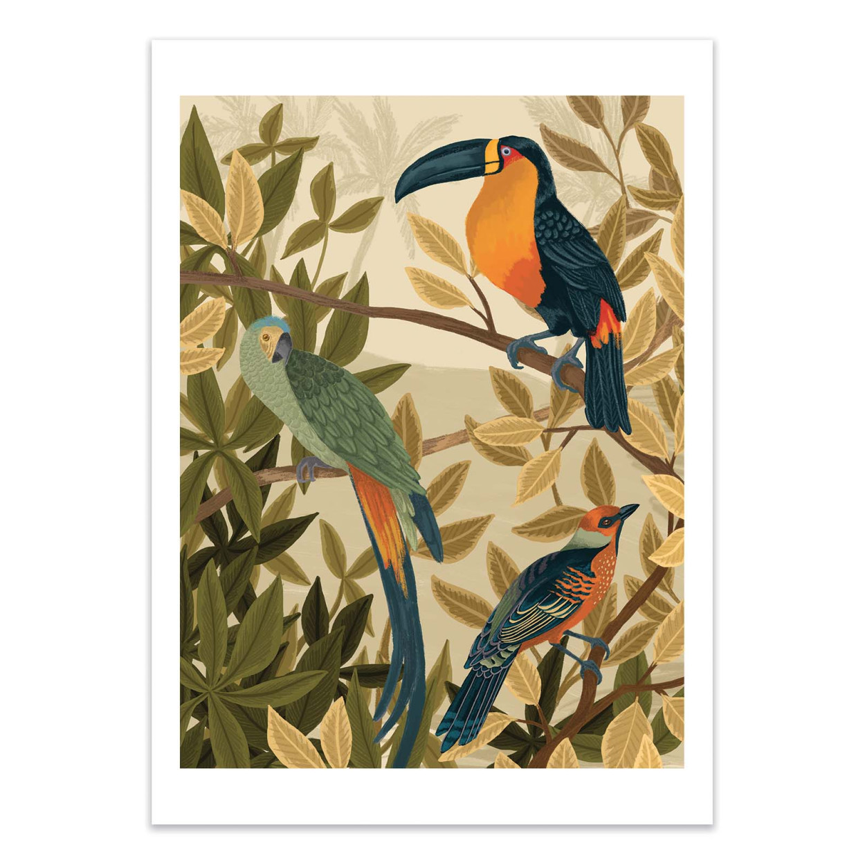 Affiche d'art - Paradise Birds - Goed Blauw, WALL EDITIONS