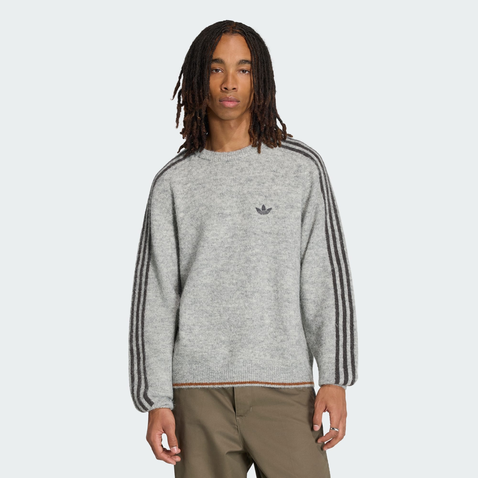 Sweat-Shirt Ras-Du-Cou Maille Pelucheuse 3 Bandes, adidas Originals