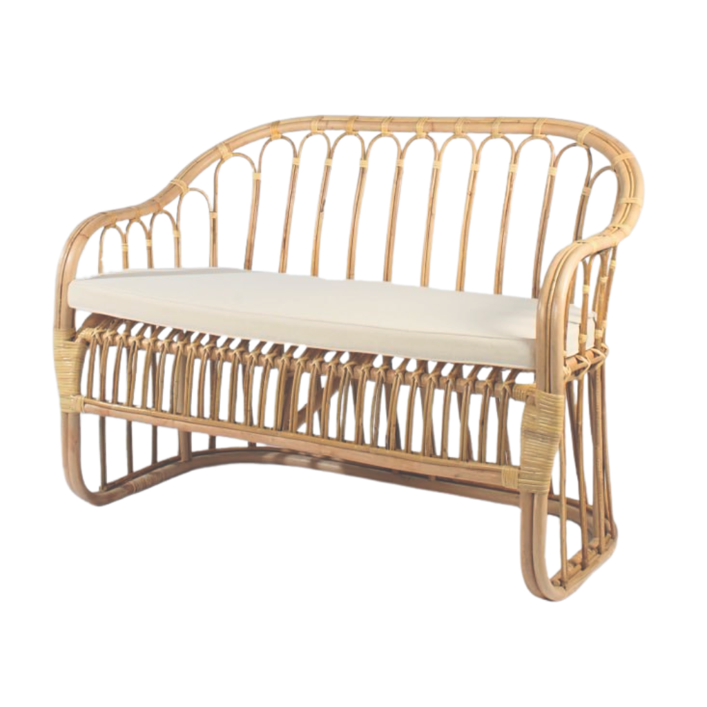 Fauteuil en rotin avec coussin d'assise LIVIO, HYDILE