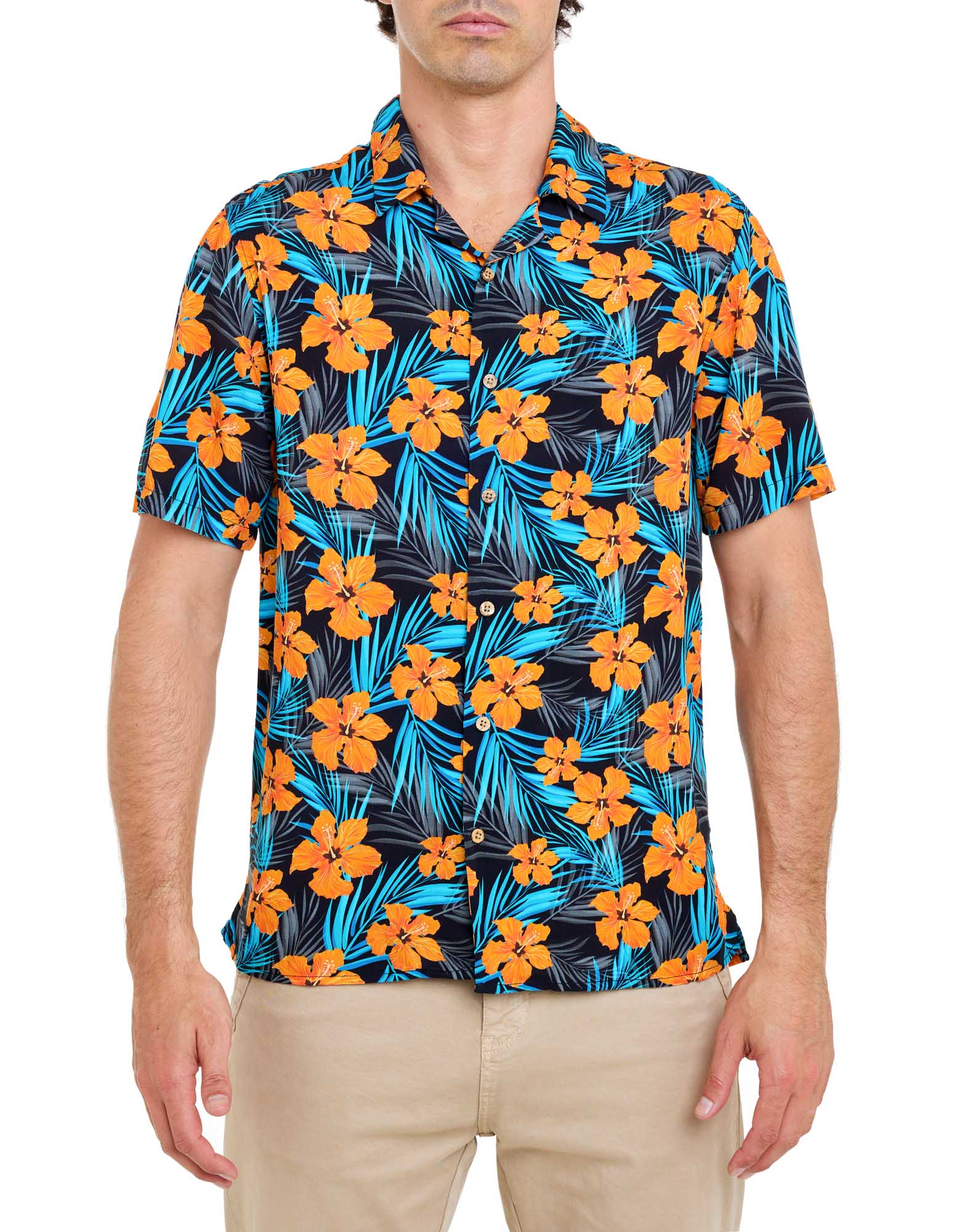 CHEMISE HAWAÏENNE ORANGEFLO, PULLIN