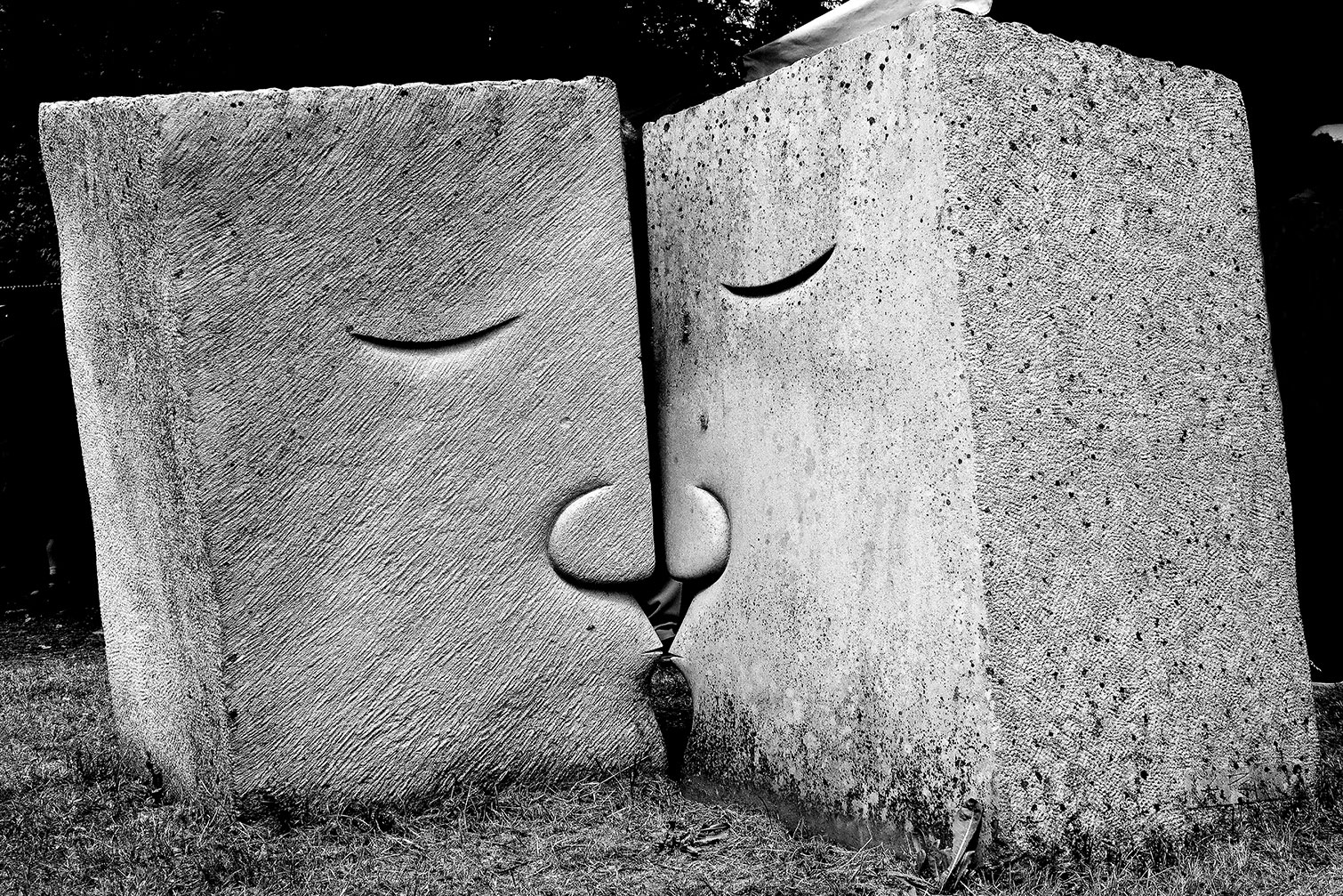 Tableau noir et blanc embrassez-vous, HEXOA