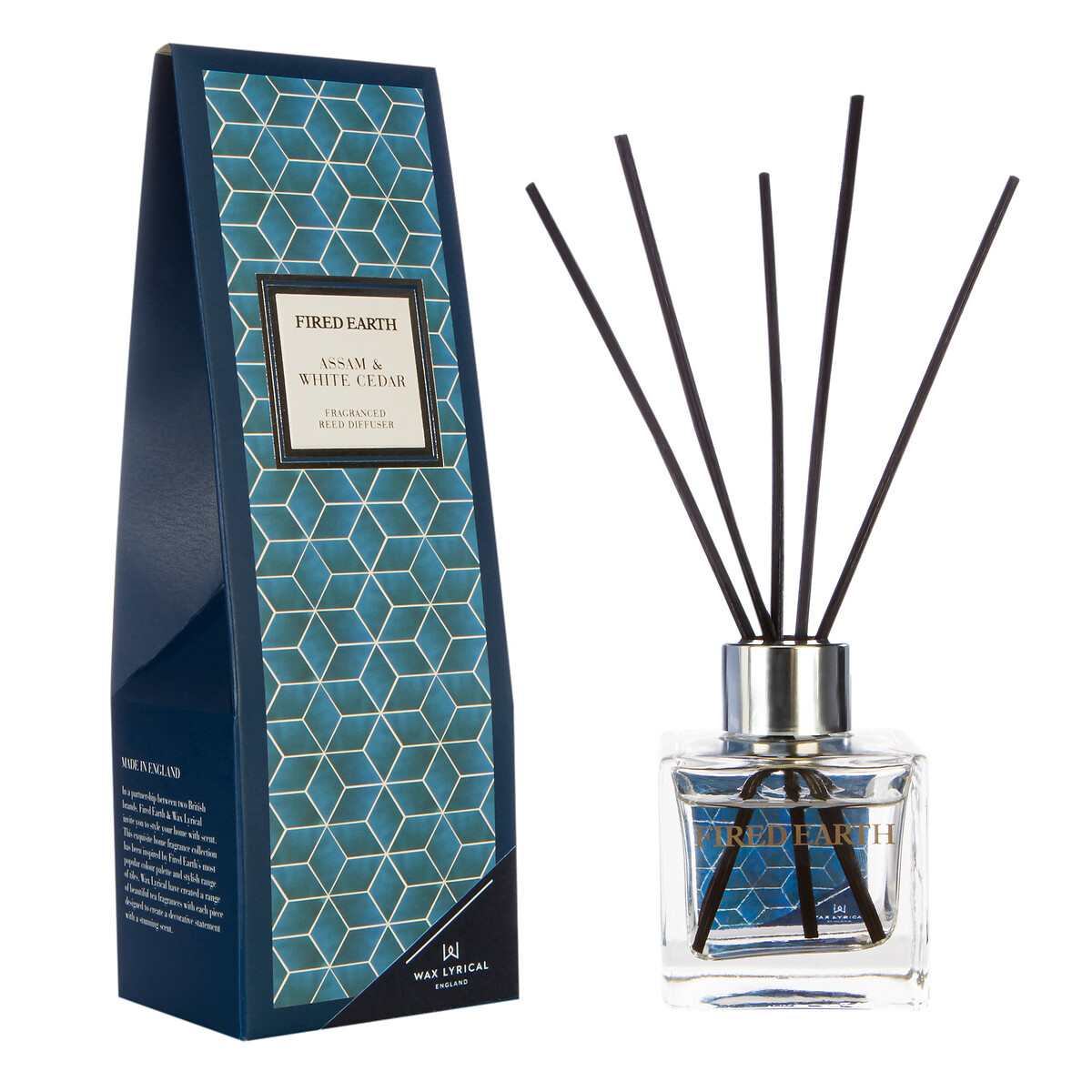 Fired Earth Reed Diffuser 100ml Assam and White Cedar, WAX LYRICAL