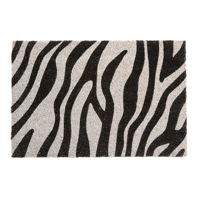 Zebra Print Coir Doormat SO'HOME