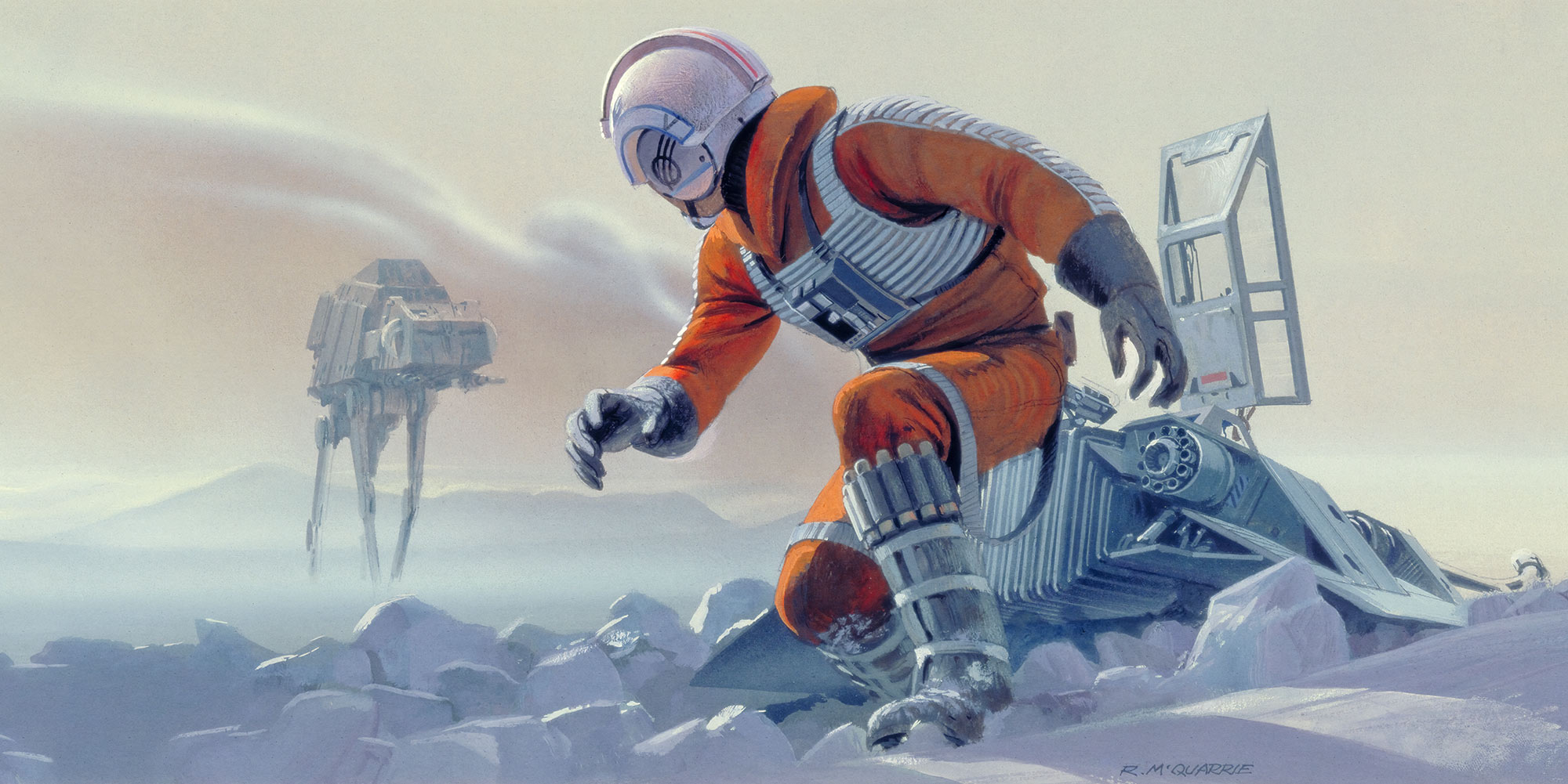 Papier peint Komar - Star Wars Classic RMQ Hoth Battle Pilot - 500 x 250 cm, HEXOA