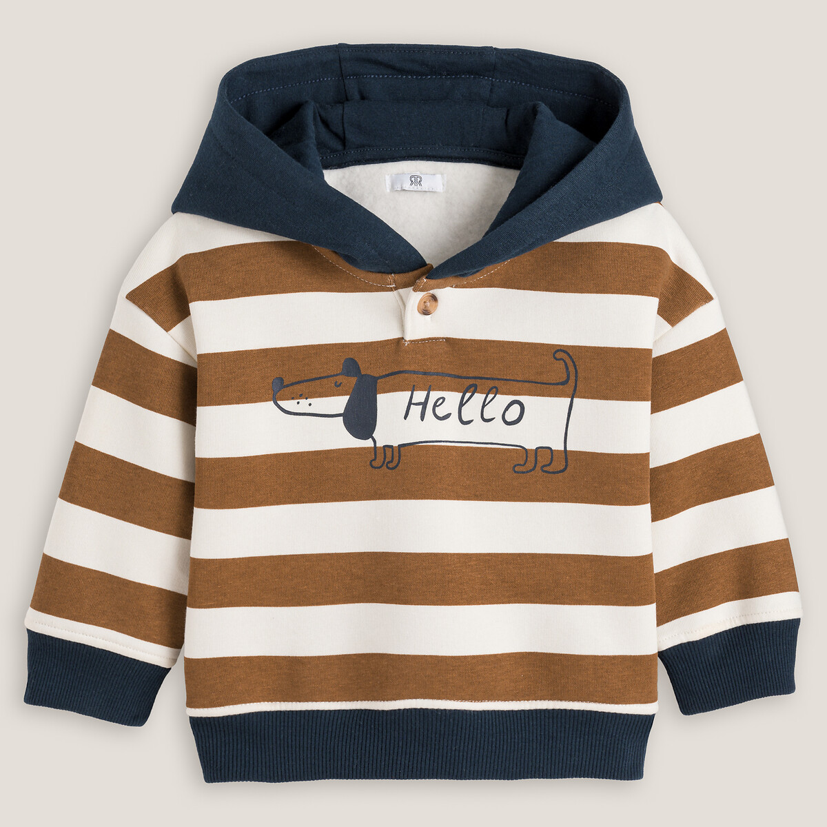 Striped hot sale hooded sweater