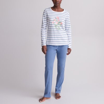 Cotton Jersey Pyjamas with Long Sleeves ANNE WEYBURN