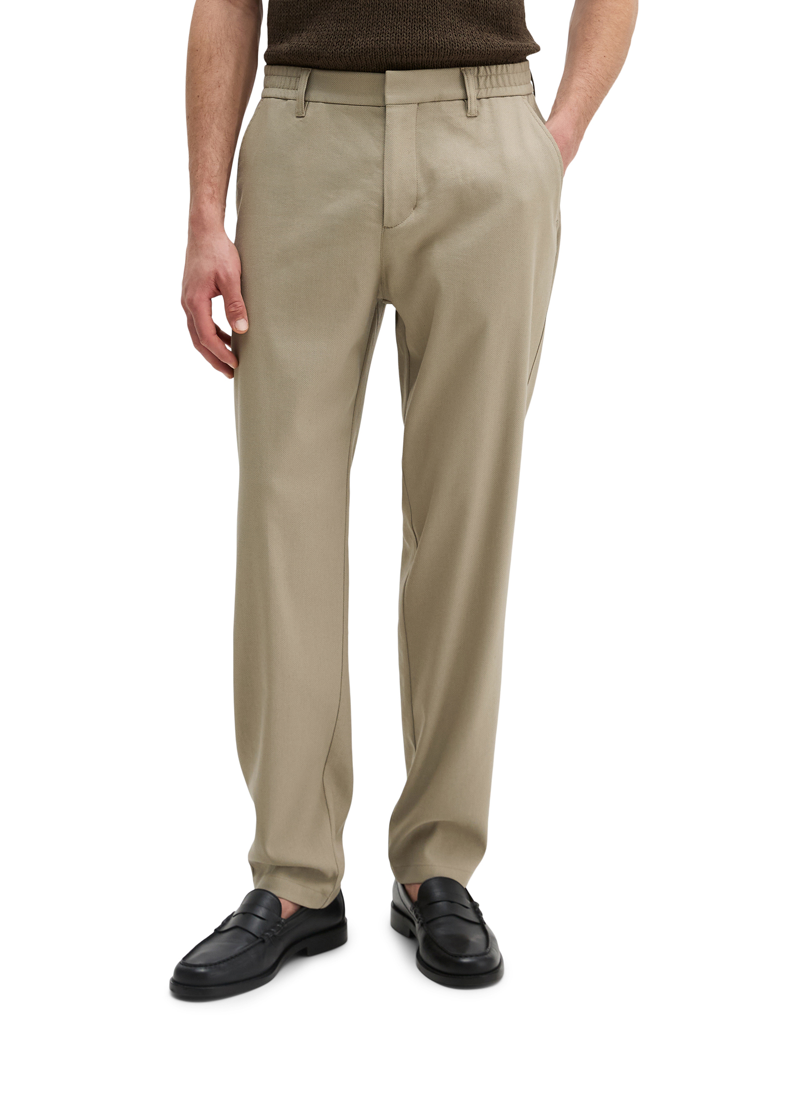 Chino modèle Belsbo Jogger relaxed en lin fonctionnel doux, MARC O'POLO