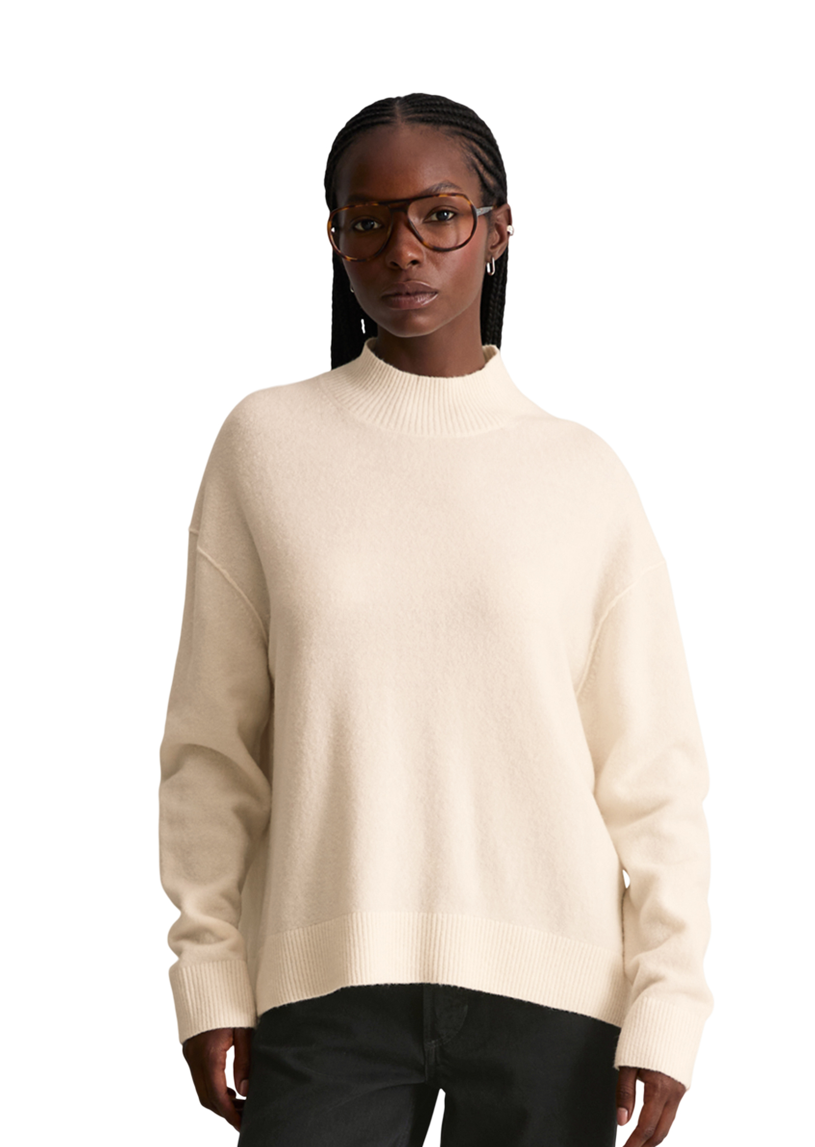 Pull en tricot regular en doux mélange de laine vierge, MARC O’POLO DENIM