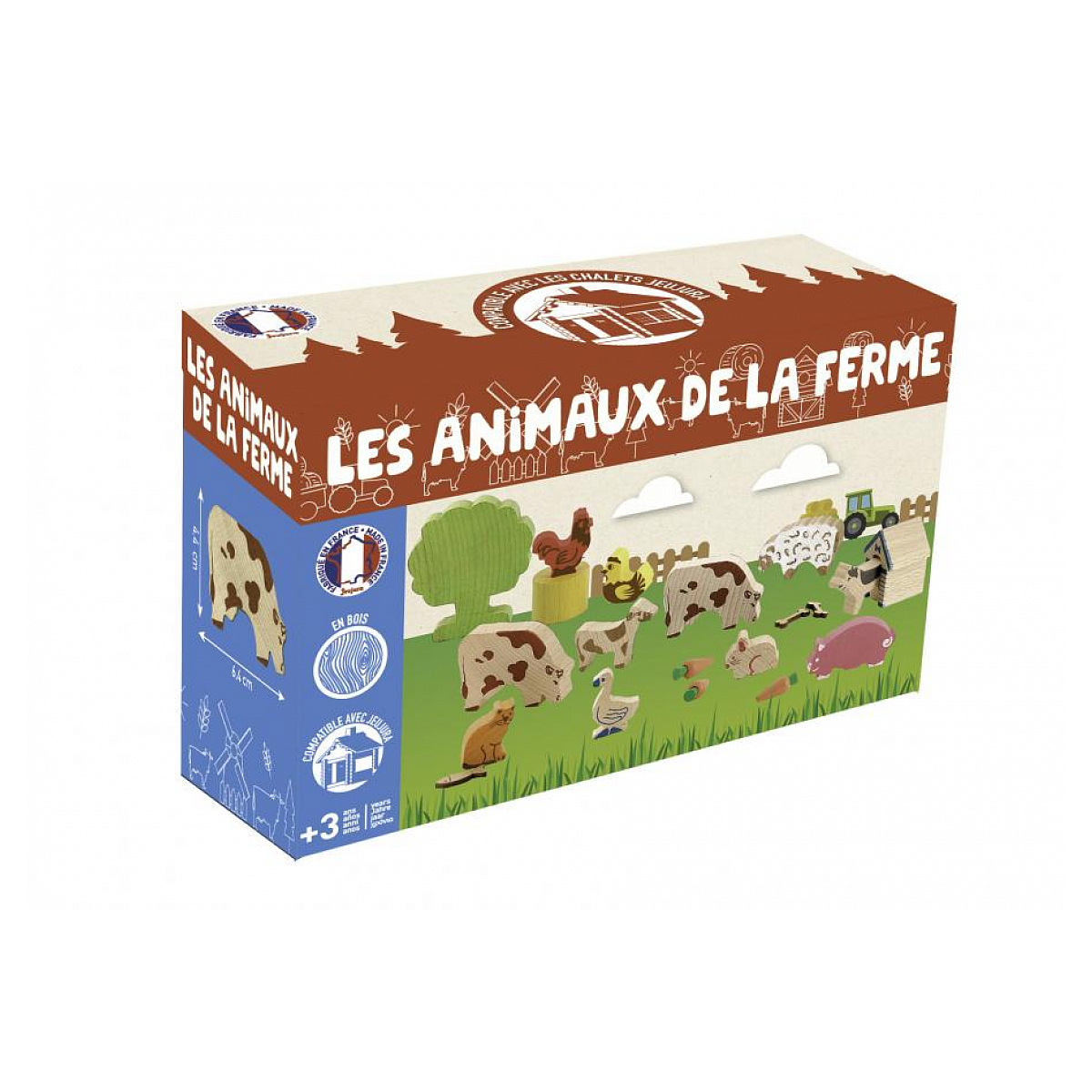 Les animaux de la ferme en bois, JEUJURA