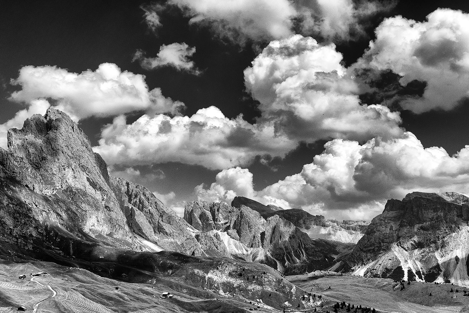 Tableau noir et blanc dolomites, HEXOA