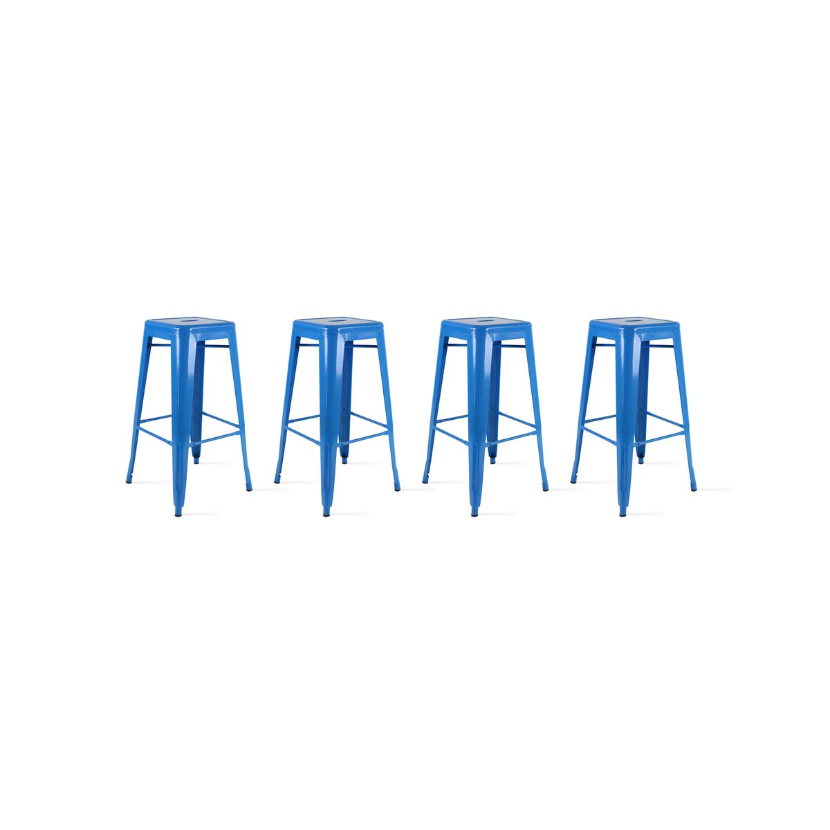 tabourets en metal industriel, lot de 4