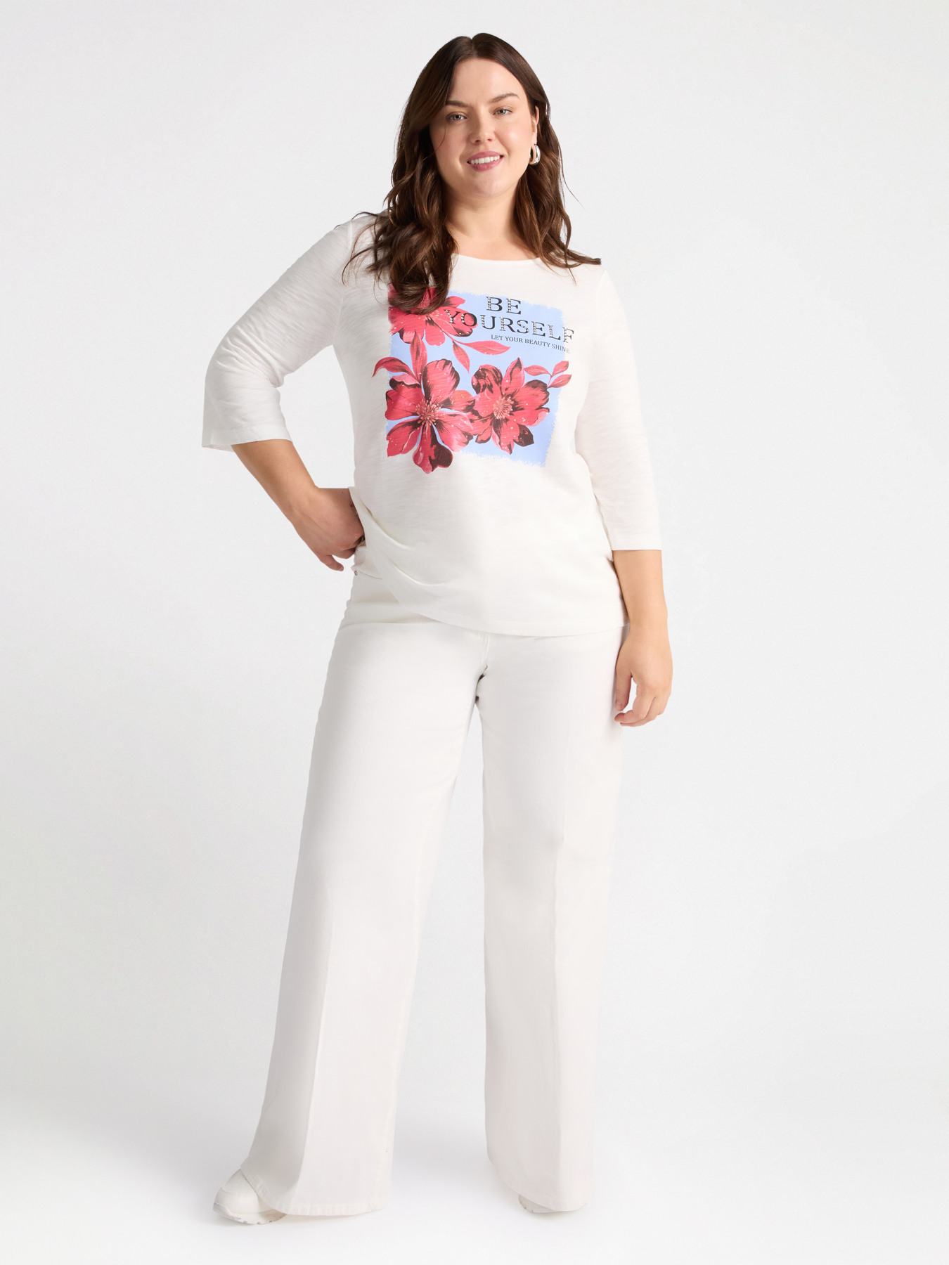 T-shirt avec imprimé et écriture, FIORELLA RUBINO