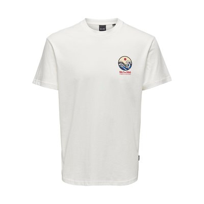 Camiseta recta de manga corta con logotipo en el pecho ONLY & SONS