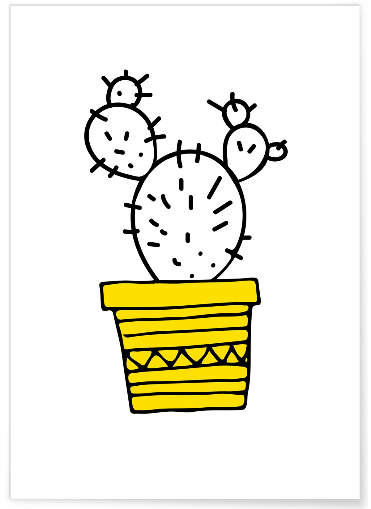 Poster Cactus jaune, L'AFFICHERIE