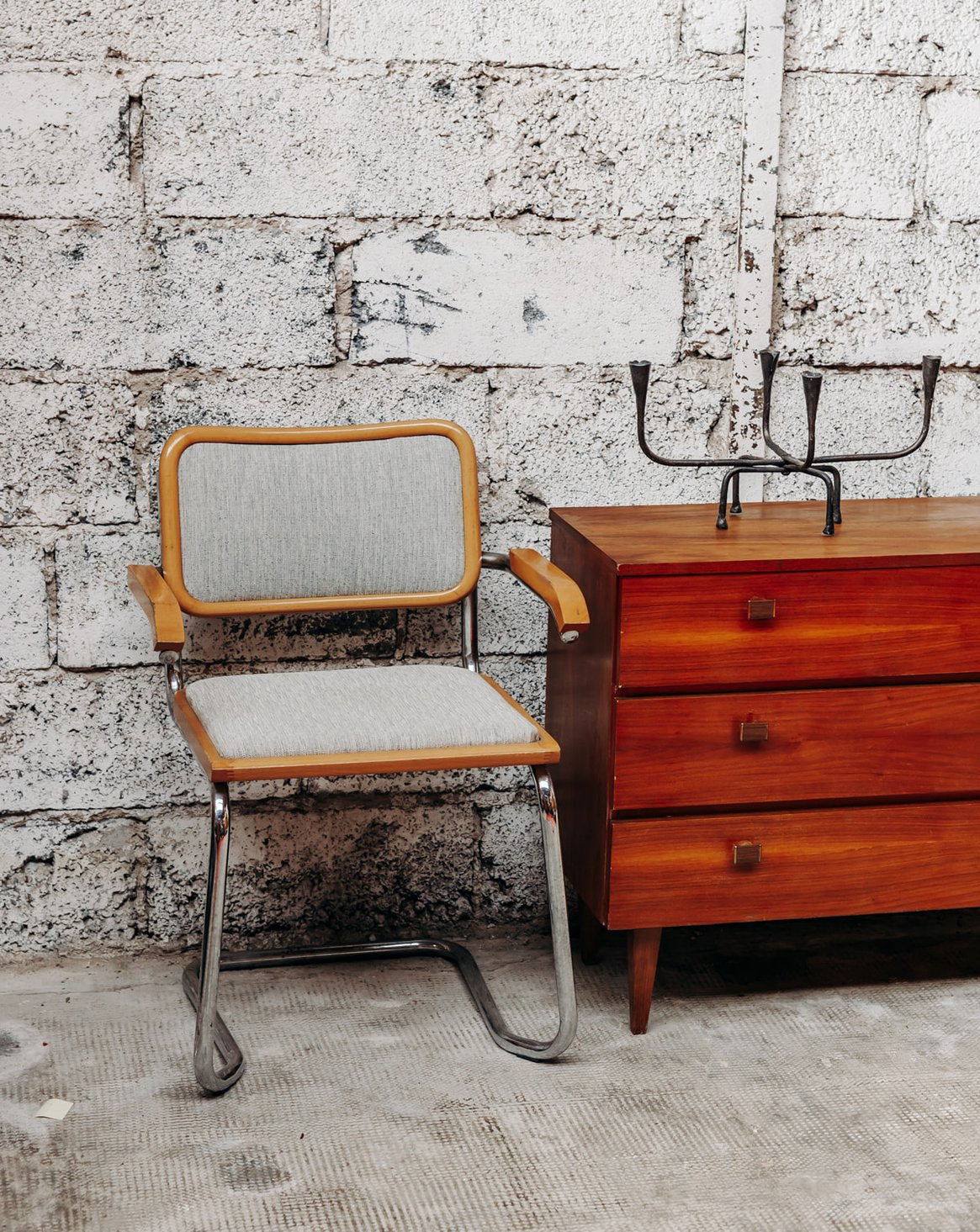 Fauteuil en métal Jakob N°346 - Bon état, DEBONGOUT