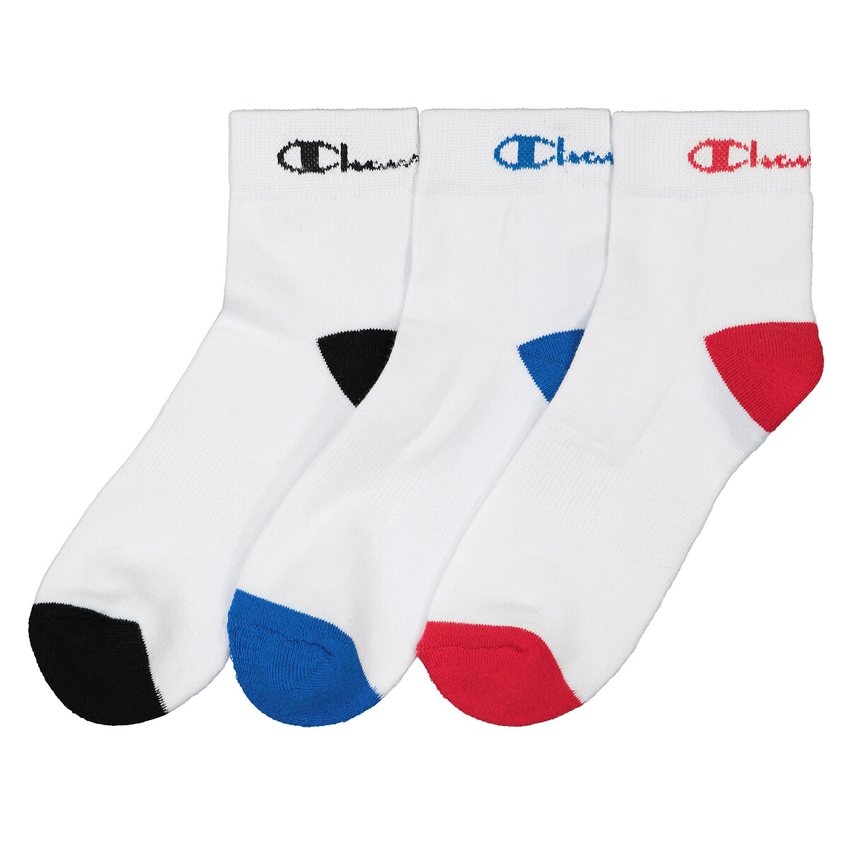 Image of Pack of 3 Pairs of Reinforced Trainer Socks in Cotton Mix