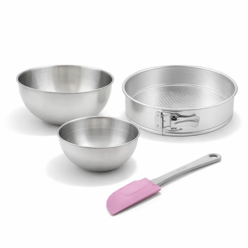 Set de 4 ustensiles de pâtisserie moule à gâteaux 2 bols SILVER, ZENKER