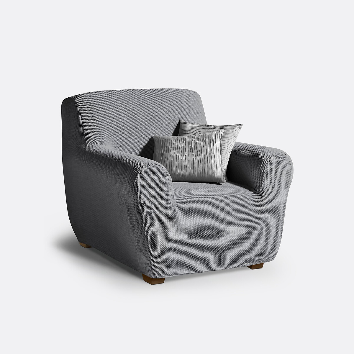 Coprisedia Elasticizzato In Poliestere E Spandex, Sfoderabile E Lavabile, Grigio, Per Sedia Altezza 70-90 Cm, Con 4 Rulli In Schiuma