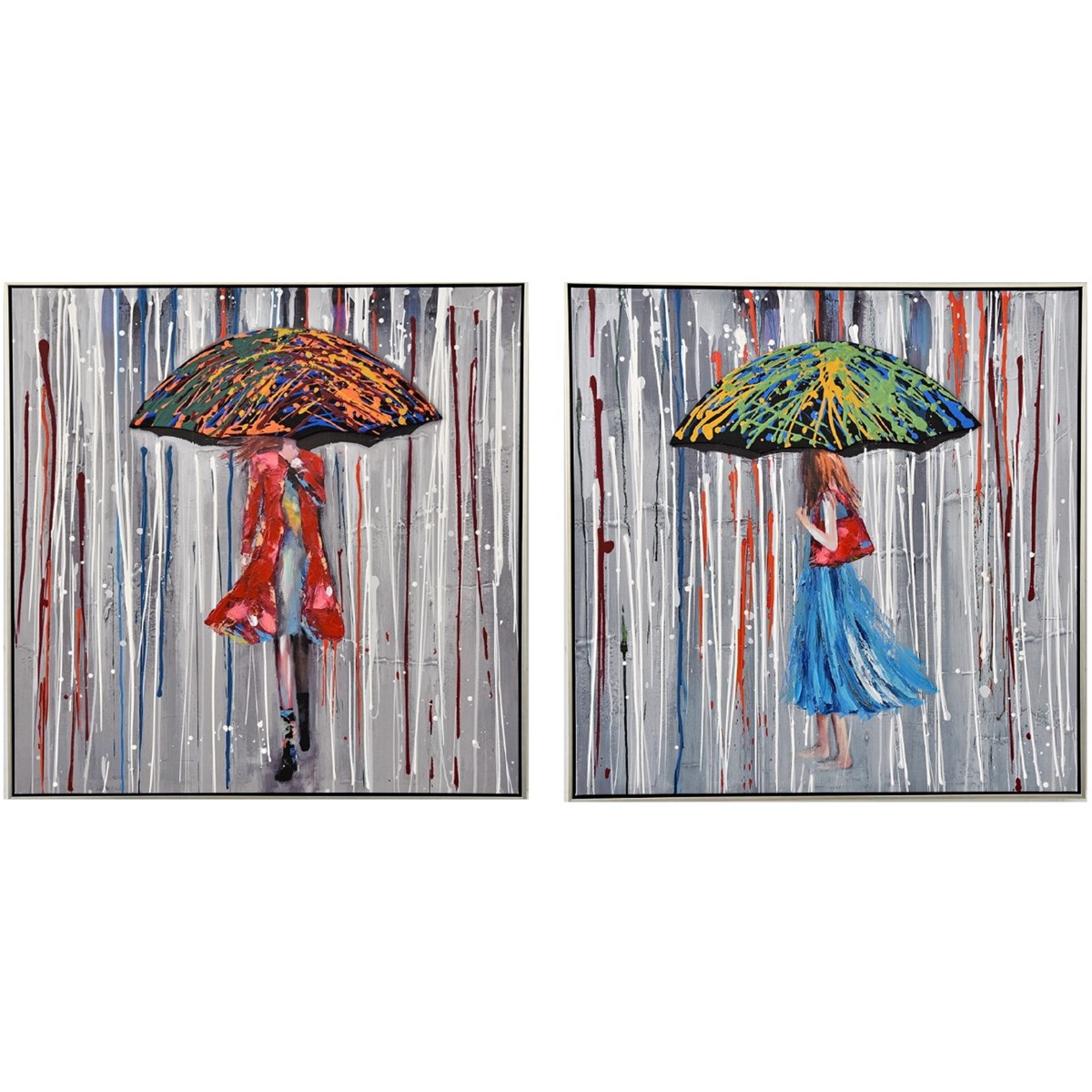 Impression Sur Toile Avec Cadre Argent Ombrelle, NOVATREND