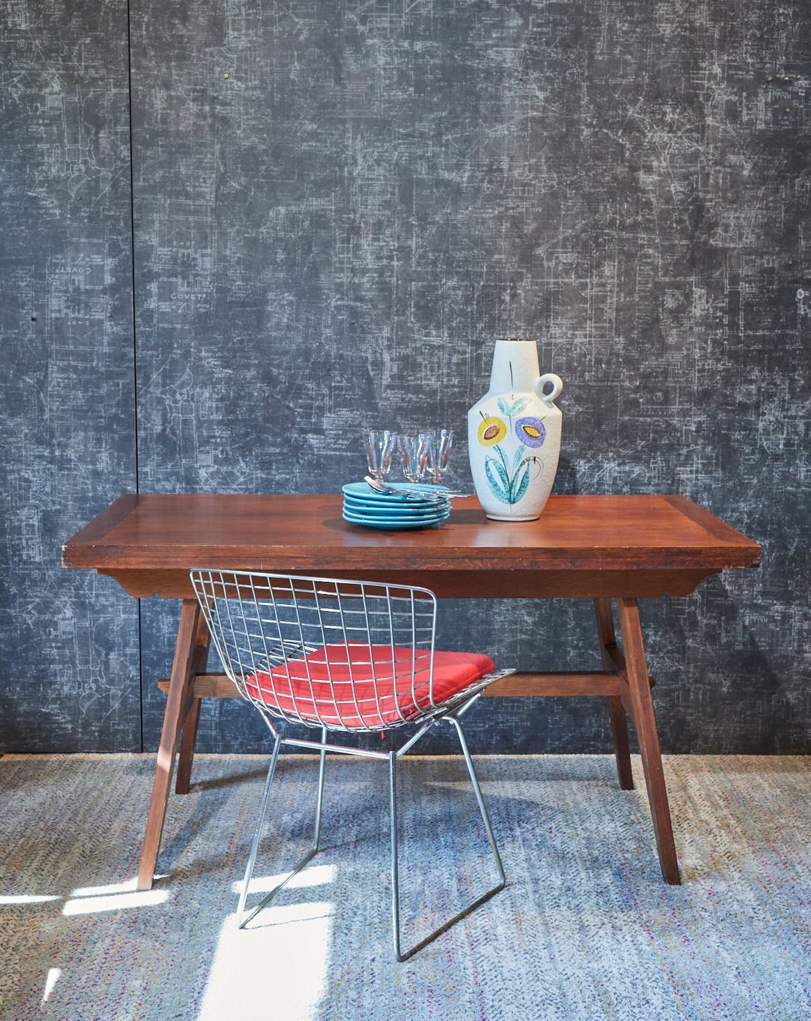 Table à manger en bois Romy N°1399 - Bon état, DEBONGOUT