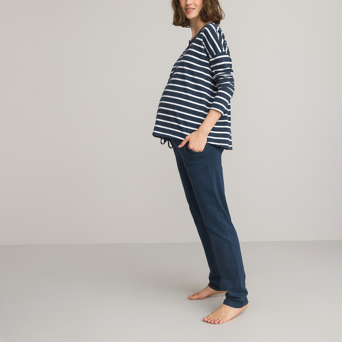 Pyjama de grossesse et allaitement gris La Redoute Collections