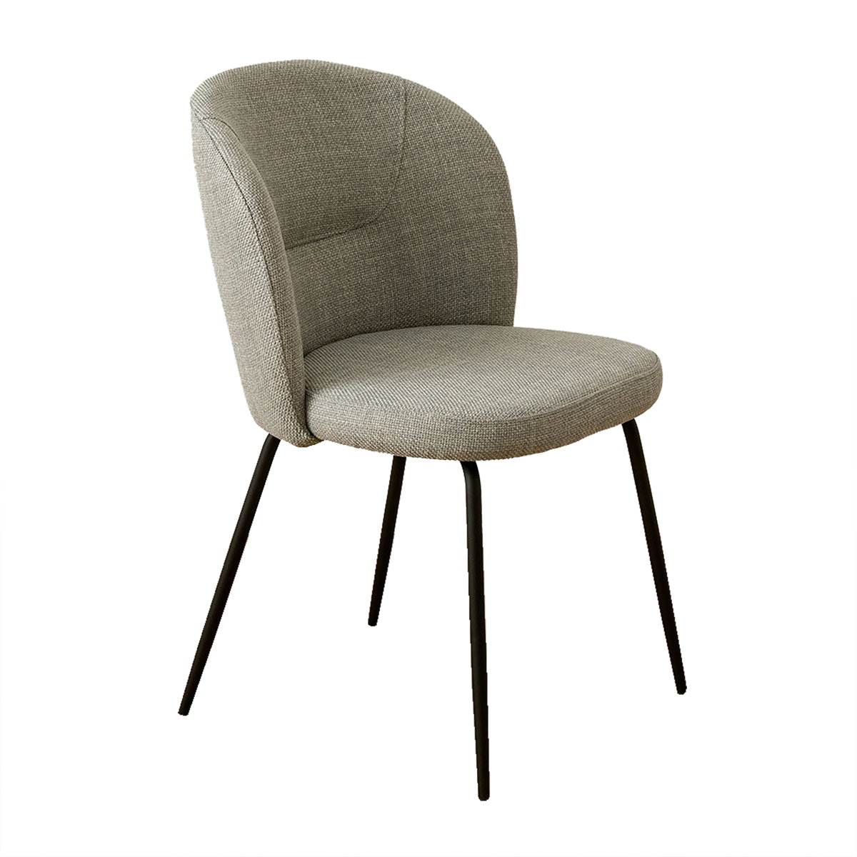 Chaise de salle à manger Rembourrée Gris-BEIZ, KENAY