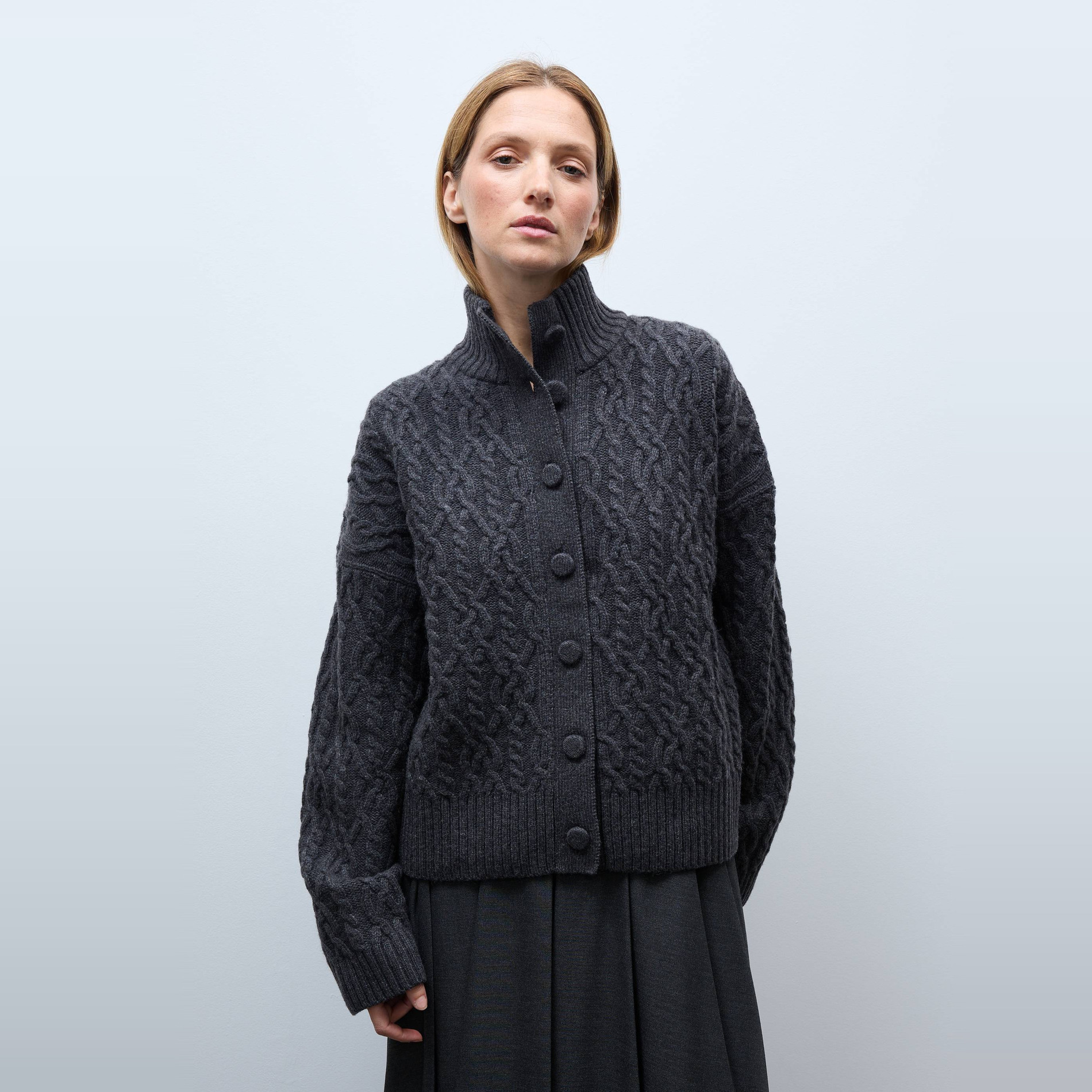 Cardigan torsadé contenant de la laine, MONOPRIX