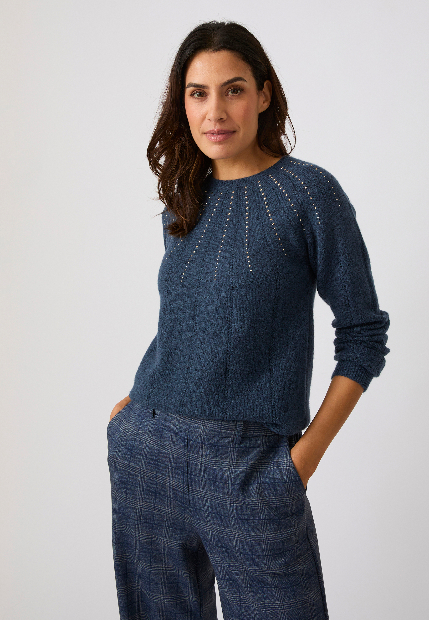 Pull maille ajourée et strass Thermolactyl, DAMART