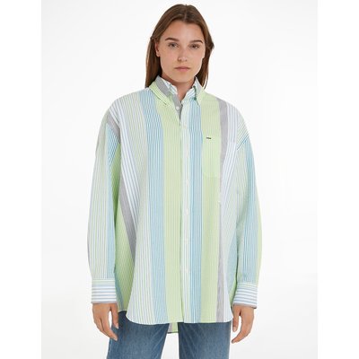Chemise rayée ample, manches longues TOMMY HILFIGER