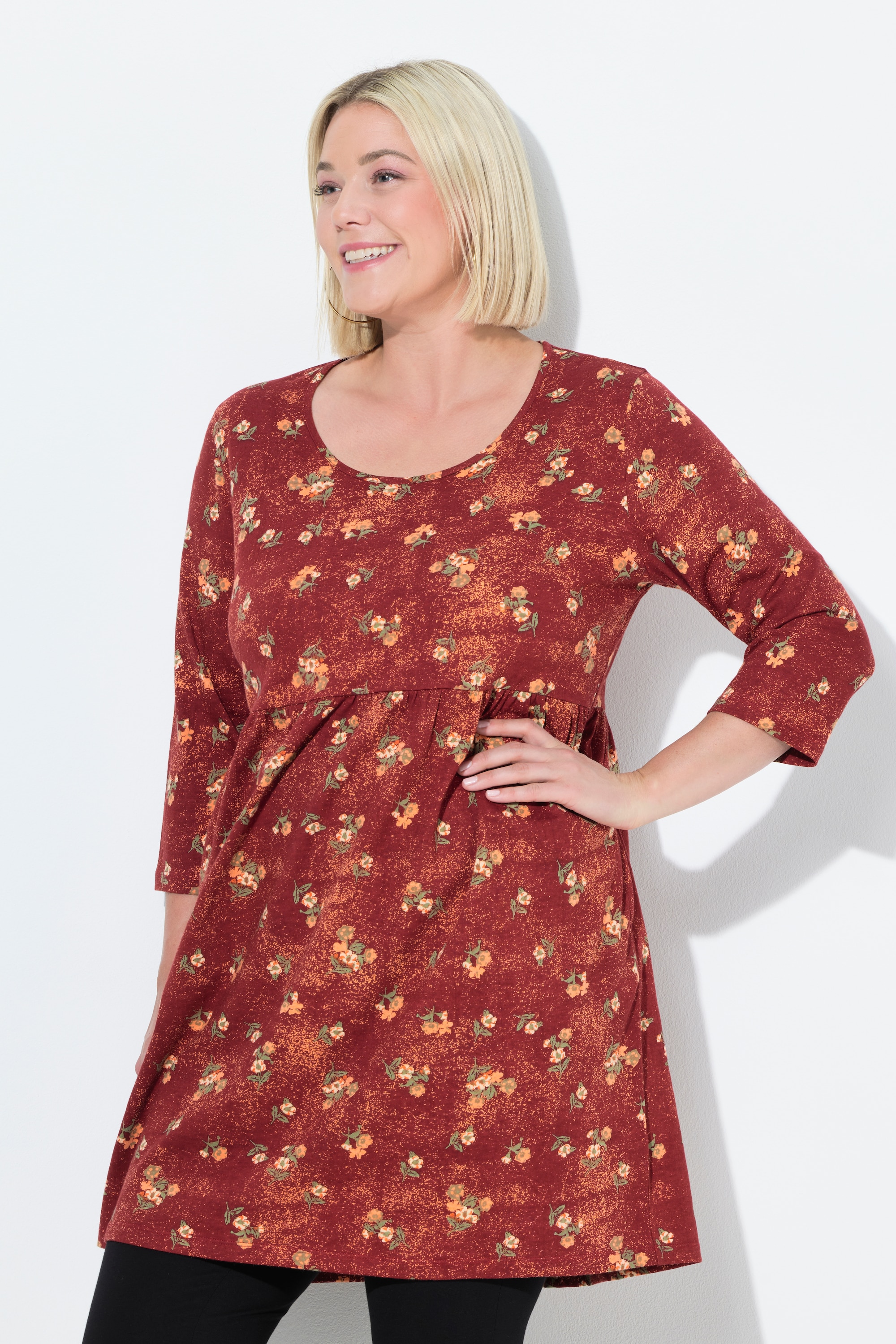 T-shirt long imprimé à pois, ULLA POPKEN