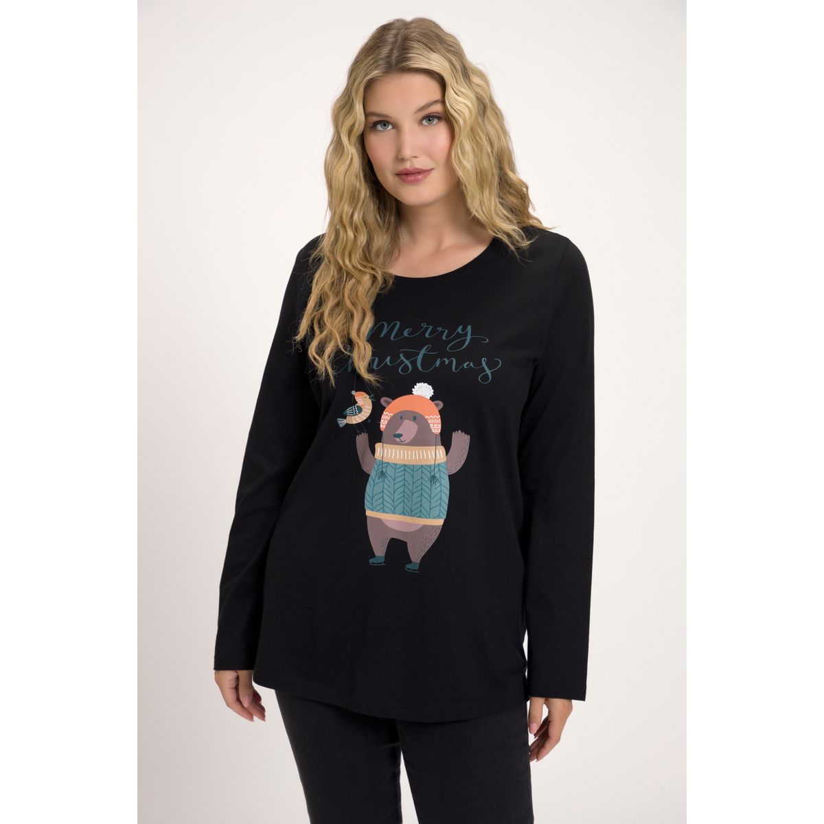 Tee shirt manche longue online noel femme