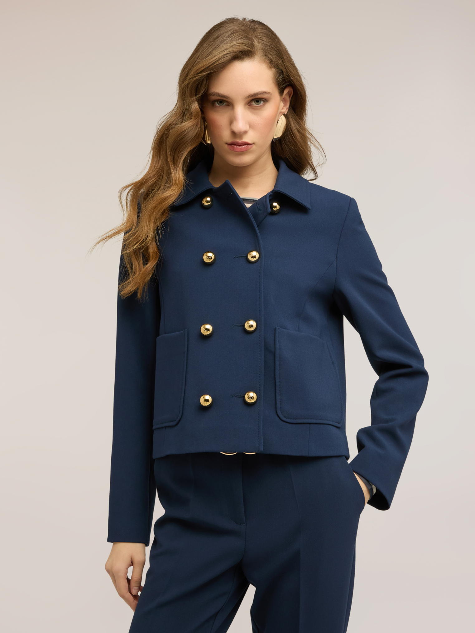 Veste croisée avec poches plaquées, MOTIVI