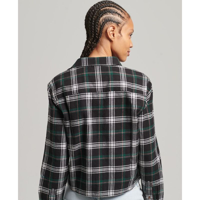 Chemise femme carreaux vert et noir top