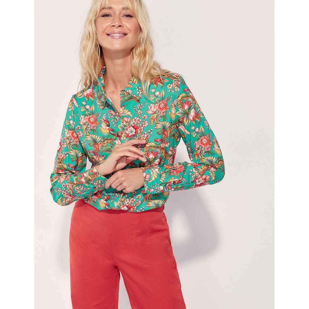 Chemisier best sale vert fleuri