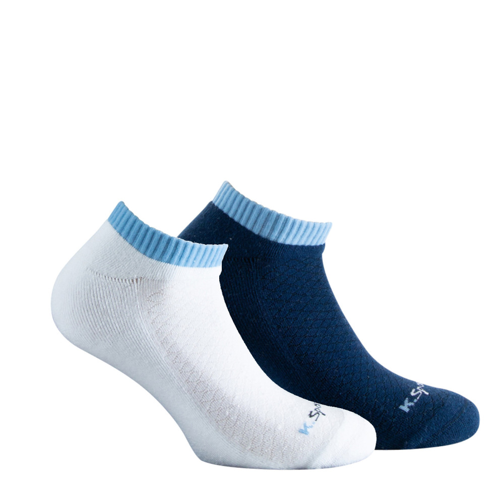 Lot de 2 Paires Invisibles Sport Bouclette Coton, KINDY