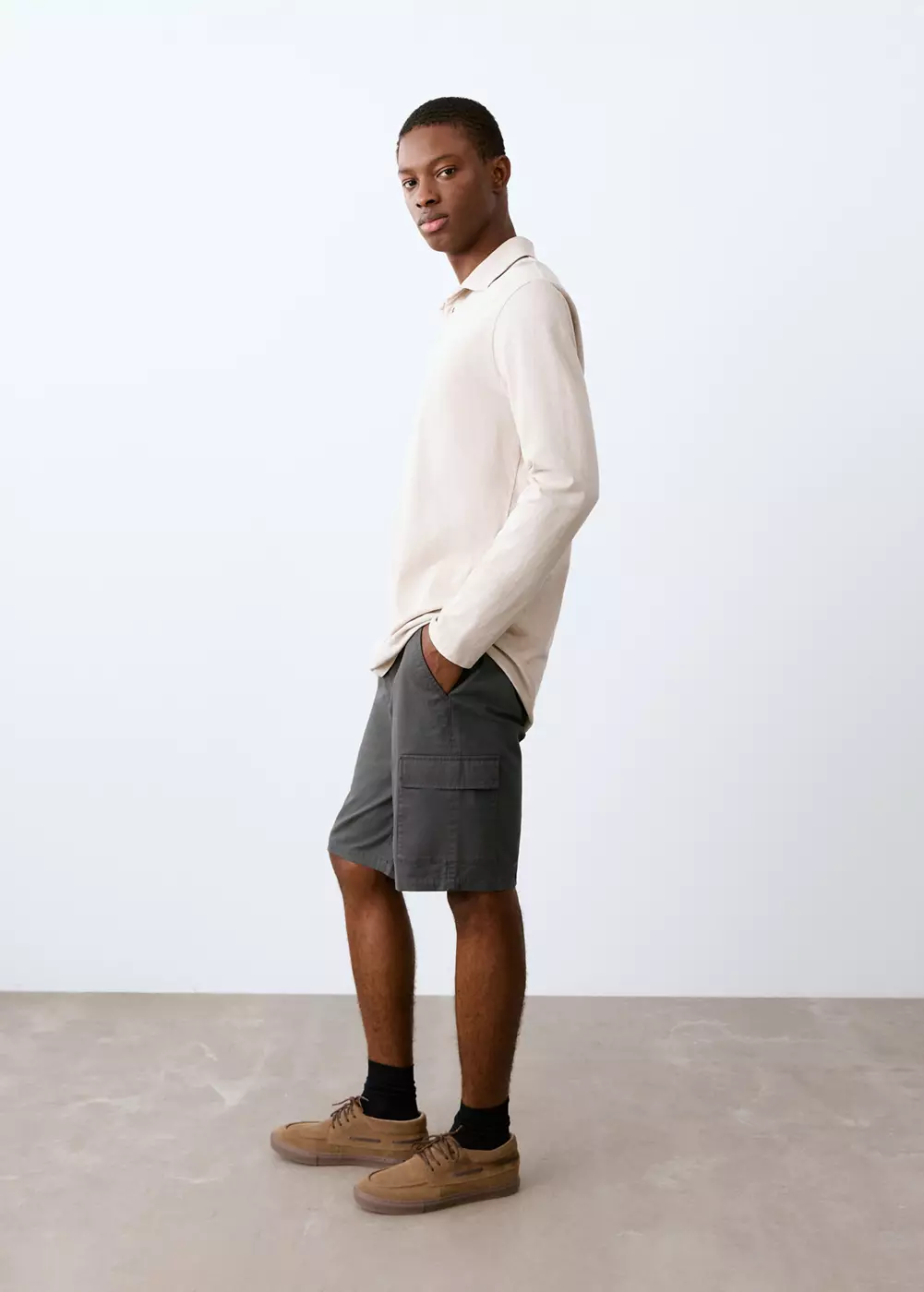 Bermuda coton cargo, MANGO TEEN