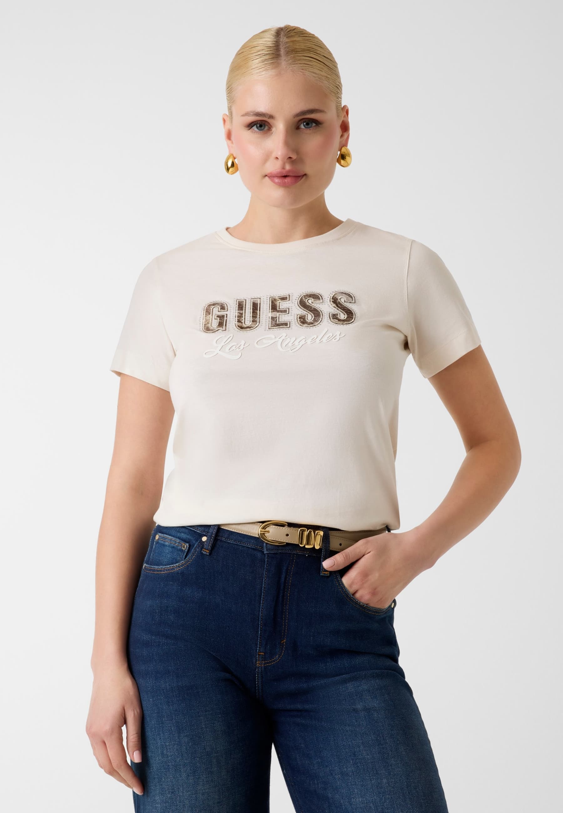 T-Shirt Avec Logo Imprimé, GUESS