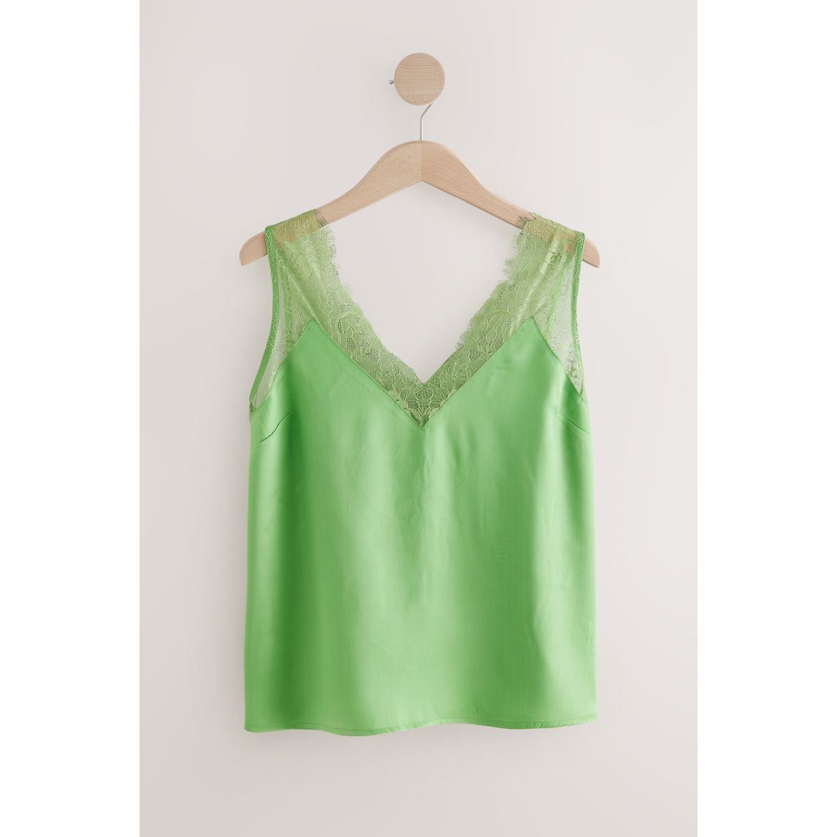 Caraco en satin bordé de dentelle, NEXT