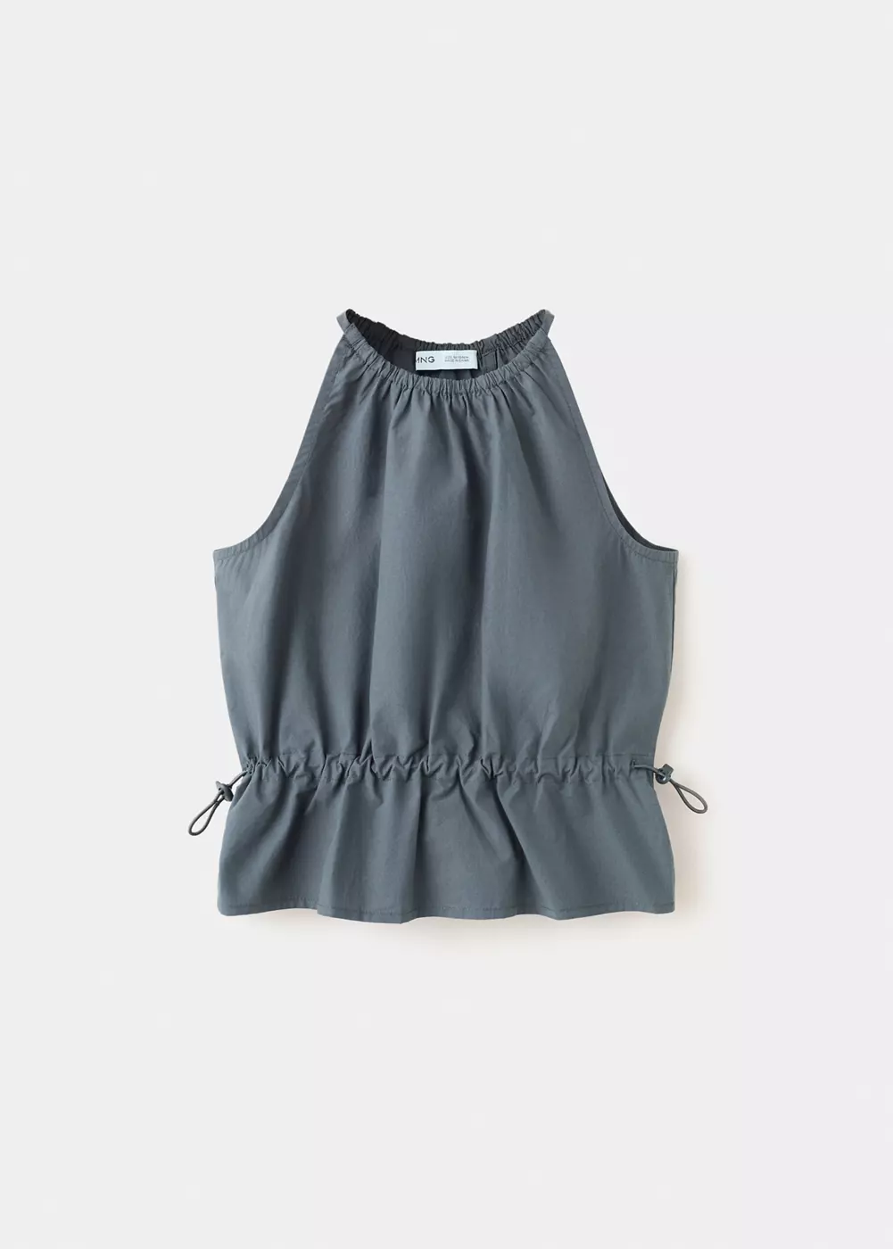 Blouse halter à fronces latérales, MANGO KIDS